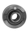 Front view of UCC209 45mm Round Cartridge Bearing Unit with Wide Inner Ring in Cast Iron C209 Housing, Set-Screw Lock, Contact Seal