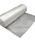 Liner HD clear plastic film roll, partially unrolled sheet, 30 x 37 in, 10µm, Sam brand, 500 per case
