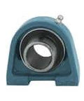 BSHE206 30 mm Narrow Set Screw Tapped-Base Pillow Block Bearing Single Unit for Machinery, cast iron housing, front view