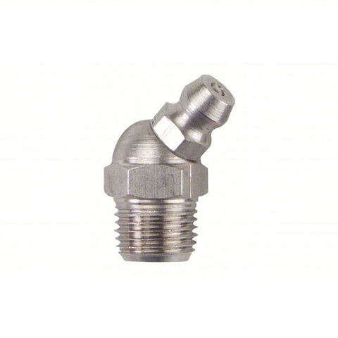45-degree SAE grease fitting from the 80 Piece SAE Grease Fittings Set with Common 1/8 NPT and 1/4-28 Threads, LockNLube brand.