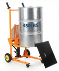 450 Lbs Hydraulic Material Lift Dolly With Adjustable Forks And Removable Platform Manual Fork Winch Stacker for pallets, front view