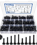 450PCS 410 Stainless Steel Self Tapping Screws Assortment with #8 and #10 Hex Head Self Drilling Sheet Metal Screws in Multiple Lengths Kit
