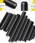 Close-up of 450 Pcs Split Roll Pin Set with Storage Case, showing black oxide dowel pins with fine polish and chamfered ends.
