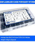 450PCS 410 Stainless Steel Self Tapping Screws Assortment with #8 and #10 Hex Head Self Drilling Sheet Metal Screws in Organizer Box