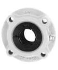Single 40mm Accu-Loc Piloted Flange Sealed Ball Bearing with Teflon-Coated Cast Iron Housing, front view, UEFCS208TC