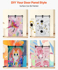 Customizable painted barn door panels in various designs for DIY decoration.