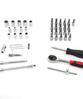 46-Piece Car, Bike And Motorcycle Repair Tool Set Pro-Grade, Heavy-Duty Home DIY Kit With Heat-Treated Chromium-Vanadium Steel Tools
