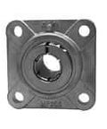 Front view of Single Stainless Steel 4-Bolt Concentric Lock Collar, Kanigen Accu-Loc Finish, Shaft-Mount Heavy-Duty Locking Accessory