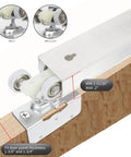 48 Inch Commercial Grade Aluminum Pocket Door Track Kit With Ceiling Mount Box Rail Sliding Door Hardware for quiet operation