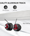 48 Inch Commercial Grade Aluminum Pocket Door Track Kit With Ceiling Mount Box Rail Sliding Door Hardware showing aluminum track and ball bearing hangers
