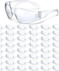 48 Pack Safety Glasses Clear Protective Eyewear For Work Lab Lightweight Comfort in bulk arrangement