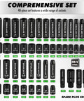 One Hundred Five Piece Three Eighths Inch Drive Impact Socket Set with 28 Metric Sockets 8 to 22 Mm and 16 SAE Sockets