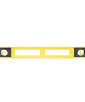 Durable 48 inch polystyrene level with 0.001 inch accuracy, built in the USA, featuring three vials and an impact resistant frame