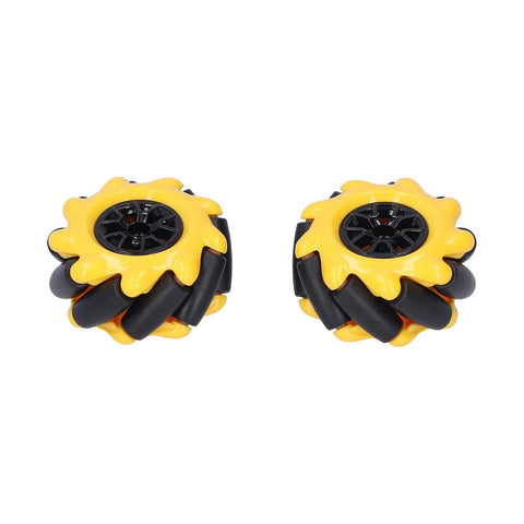 Omni Directional Mecanum Wheel For DIY Robot Cars 48mm ABS Rubber 1 Pair Quad Wheel Kit For Smart Rovers And Industrial Robots