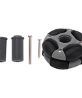 48mm Omnidirectional Wheel Double Row Multi Directional Wheel Replacement 14036 for Robot Industry with mounting screws