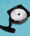 Traction Rope Kit For 49cc 2-Stroke Mini Pocket Bikes And Quad Pit Choppers, plastic pull starter with four mounting holes.