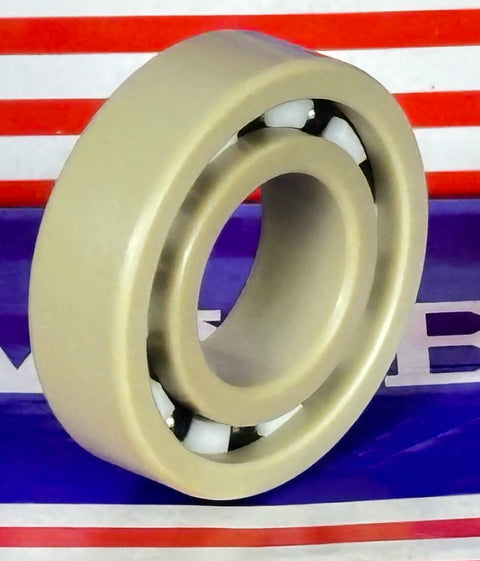 PEEK 6003 Ball Bearing PTFE cage Si3N4 Ceramic Balls 17x35x10