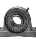 Front view of 2-1/2 in Stainless Steel Single-Row Ball Bearing Insert MUCP213-40 with Set-Screw Lock, Pack of 1 for machinery.