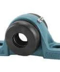 UCP210C 50mm Wide Set Screw Pillow Block Bearing Single Unit, Cast Iron P210N Housing, Pressed Steel Cover, Front View