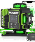 Effortlessly align rooms with this 4D 360° self leveling laser level featuring a motorized base, Bluetooth app control, LCD display