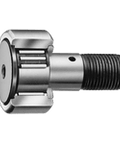 Single CF10BR Metric Cam Follower Roller, Caged and Shielded, High-Carbon Steel with Crowned Outer Ring and Hex Head Stud