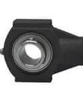 Front view of Single 1-3/8 in Set-Screw Hanger Block, Stainless Hardware with Black Thermoplastic Housing, S-S Lock Mount.