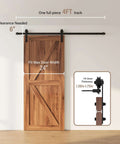 J Shape 4 Foot Barn Door Hardware Kit For Single Sliding Door In Black Carbon Steel Heavy Duty Track System