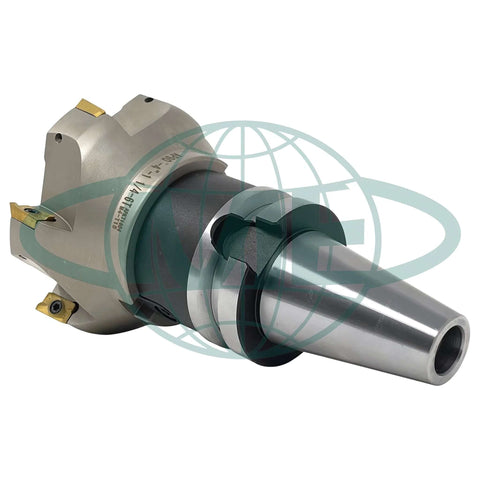 Beefy 4 Inch 90 Degree Indexable Face Mill With BT40 Arbor APKT1604 Inserts Included 6 Flutes Heavy Duty CNC Milling Cutter