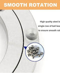 4 Inch Aluminum Alloy Lazy Susan Swivel Bearing showing steel ball bearings for smooth rotation