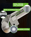 441-4 Inch Feeding Sheave for 4 Inch Conduit showing solid aluminum roller and bearing system details