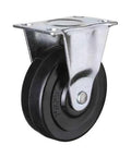 ✝️ 4" inch Caster Wheel 99 Lbs Fixed Grey rubber - Top Plate Mount for smooth motion in mechanical systems, 1-pack