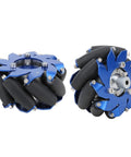 4 Inch Mecanum Wheel Omnidirectional Aluminum Drive Wheel with TPU rollers for robot chassis, left drive wheel, industrial robot use
