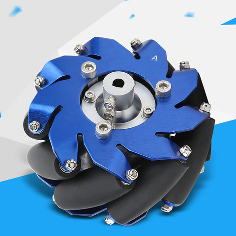 4 Inch Mecanum Wheel Right Side Aluminum Omnidirectional Wheel With TPU Rubber Rollers 45 Degree Industrial Robot Part