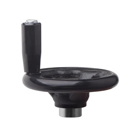 Lote de dos volantes redondos de tres radios, con Inch 10 Inch y Inch 1,2 Inch , con pomo giratorio, para maquinaria