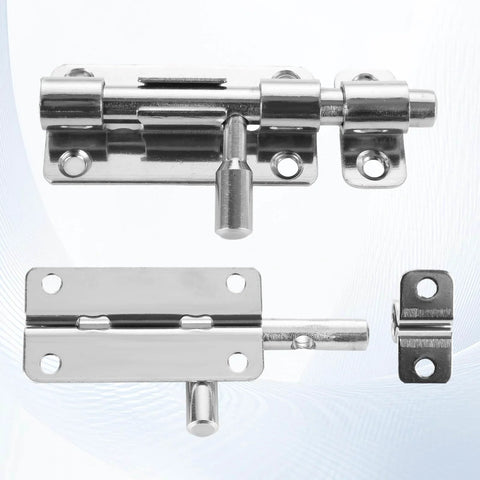 Pack Of 8 4 Inch 304 Stainless Steel Slide Bolt Latches Sliding Lock For Doors Gates Windows Cabinets And Sheds Includes 48 Screws