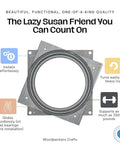 4 Inch Lazy Susan Hardware Pack of 2 Heavy Duty Steel Turntable Ball Bearing with 350 lb Load Capacity, infographic features