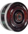 Side view of Powered Sliding Gate Replacement Wheel 4" x 1-3/4" - 3000 lbs Capacity - showing zinc-plated steel construction.