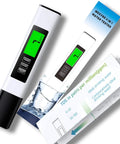 4 in 1 Tds Meter Digital Water Tester displaying 7 ppm reading, with green screen and packaging, ideal for aquariums and RO systems.
