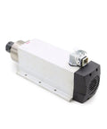 Beefy 4KW ER25 Air Cooled Spindle Motor 220V 380V for woodworking with square ceramic bearings, side view focus