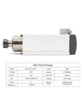 4kW ER25 Air Cooled Spindle Motor For CNC Milling And Machining 220V And 380V Compatibility Square Type Ball Bearings