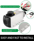 220V 4KW Square Air Cooled CNC Spindle Motor For CNC Router Machines with installation wiring and mounting options