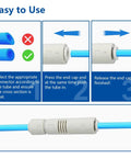 Instructional diagram for 4mm Push In Vacuum Ejector Fitting One Touch Tube Type Pneumatic Connector For 4mm OD Tubing Straight Vacuum Generator ZU05L 4mm Quick Connect For Air And Vacuum Lines Setup