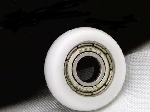 4mm Bore Bearing with 16mm White Plastic Tire 4x16x6mm - VXB Ball Bearings