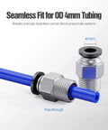 Push To Connect 4mm Bowden PTFE Tube Fittings For 3D Printers PC4 M10 Pneumatic Quick Couplers Push Fit Adapters showcased
