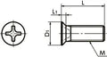 Diagram of ✝️ SNZF-M1.7-4-TBZ-NBK 4mm Long Cross Recessed Flat Head Machine Screws for Precision Instruments showing dimensions