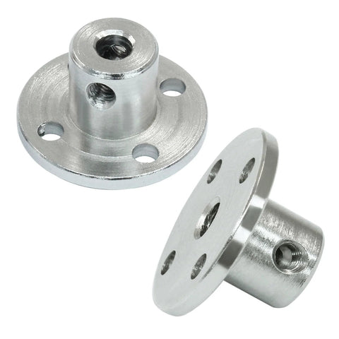 Rugged 4mm flange shaft couplings in a 4-pack provide precise, secure alignment for RC motors, featuring iron construction.