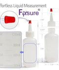 Diagram of 12 Pack 4 Oz Squeeze Bottles With Red Tip Caps For Ketchup BBQ Sauces Syrup Condiments showcasing measurements