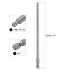 4 Pcs Ball End Hex Screwdriver Bits 4mm H4.0 With 1/4 Inch Hex Shank 150mm Long Magnetic Ball Head Industrial Grade S2 Steel Metric