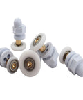 4PCS 29mm shower door rollers replacement with copper rod pulley, nylon runners and stainless steel hardware