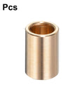 Set Of Four Self Lubricating Brass Sleeve Bearings Three Eighths Inch Bore One Half Inch Outer Diameter Three Quarters Inch Length Brass Bushing For Low Friction Linear Motion Applications - single bearing image